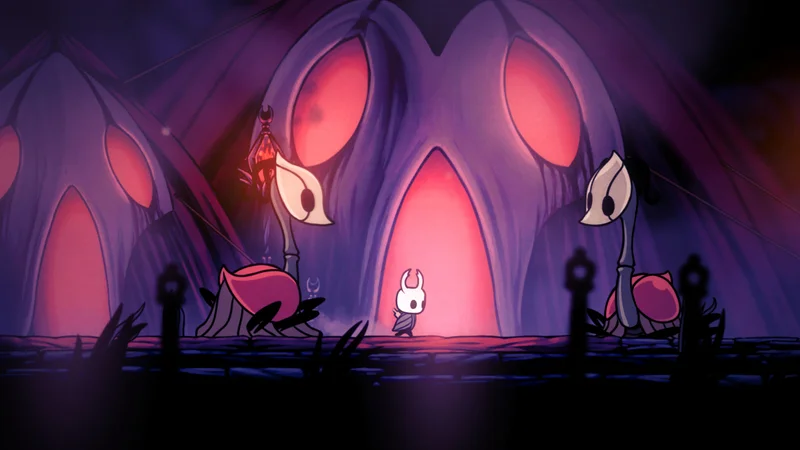 The Grimm Troupe’s tent pitched in Dirtmouth — official press kit (Team Cherry)
